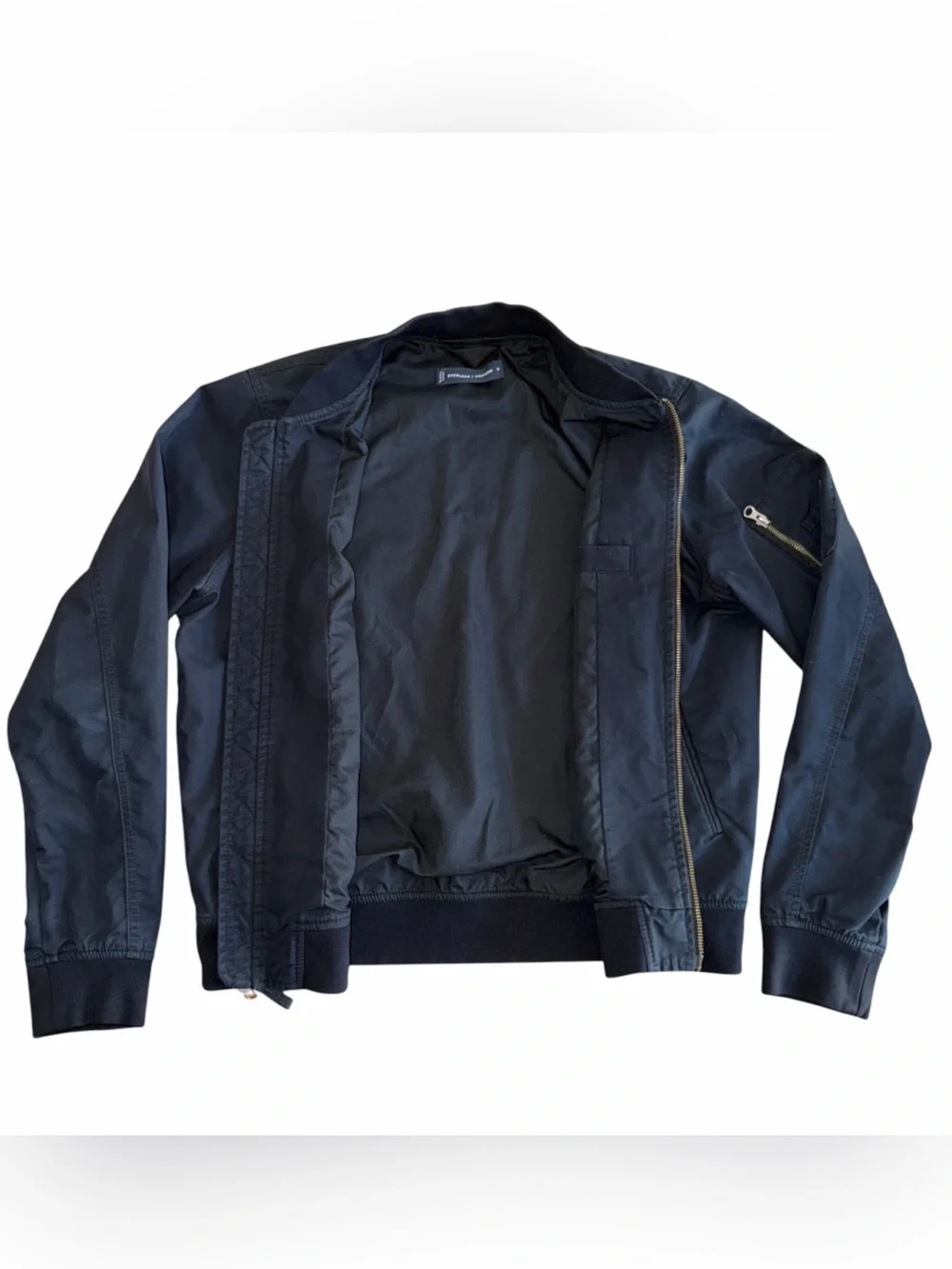 Everlane‎ The Bomber Jacket Navy Blue Full Zip Uniform Collection Mens Medium M